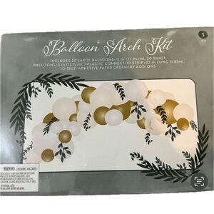 White Gold Leaf Balloon Arch Kit